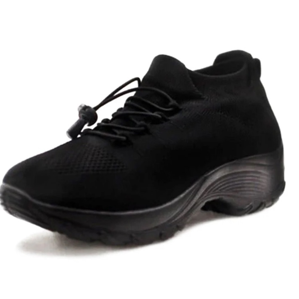 Women's Black Athletic Shoes by Comfort Wear
